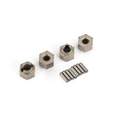 Traxxas - Wheel hubs, 7mm hex (steel) (4)/ axle pins (8) (TRX-9750A)