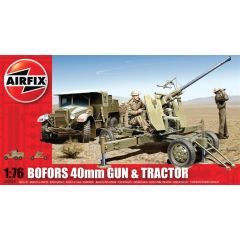 Airfix 1/76 Bofors 40mm Gun & Tractor 