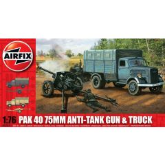 Airfix 1/76 Pak 40 75mm Anti-Tank Gun & Truck