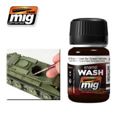 MIG Dark Brown Wash for green vehicles 35ml