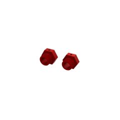 Aluminum Wheel Hex 24mm, Red (2) (ARA310928)