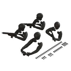 Arrma - Driver Figure Set, Black: FIRETEAM (ARA480057)