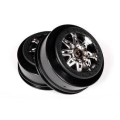 2.2 3.0 Raceline Renegade Wheels - 34mm  (Chrome/Black)  (2pcs) (AX08106)