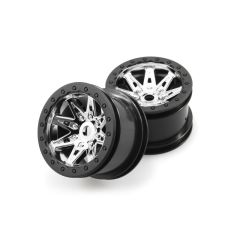 2.2 Raceline Renegade Wheels - 41mm Wide (Chrome/Black) (2pcs) (AX08137)