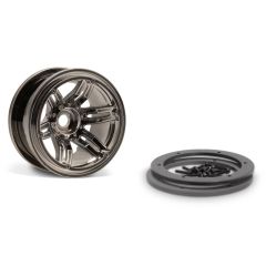 Axial 2.2 Rockster Beadlocks  (Black Chrome) (AX8095)