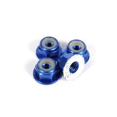 M4 Serrated Nylon Lock Nut (Blue) (4pcs) (AXA1046)