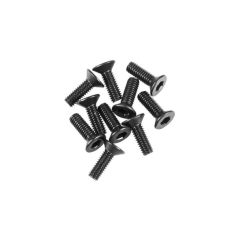 M2.6x8mm Hex Socket Flat Head Black (10) (AXIC3372)