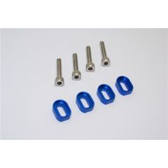 GPM - Aluminium Shims & Stainless Steel Screws - Blue - Traxxas X-Maxx