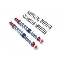 Aluminium Double Spring Shocks 100mm, Rood voor Crawlers