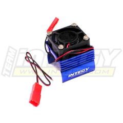 Integy - Super Brushless Motor Heatsink + Cooling fan, Blue - Traxxas 1/16