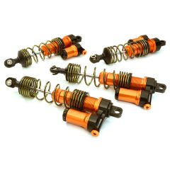 Integy Billet Machined XSR9 Piggyback Shock Set (4) - Traxxas Slash 4x4