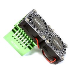 Integy Super Motor Heat + Twin Cooling voor 40mm motoren - Groen