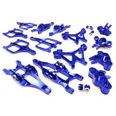 Integy Billet Machined Suspension Set, Blue - Traxxas E-Maxx