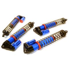 Integy Billet Machined Piggyback Shock Set (4), Blue - Traxxas X-Maxx