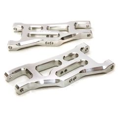 Integy Billet Machined Front Lower Arms, Silver - Traxxas Rustler/Slash 2WD/Stampede 2WD