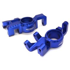 Integy Billet Machined Steering Knuckles, Blue - Traxxas X-Maxx