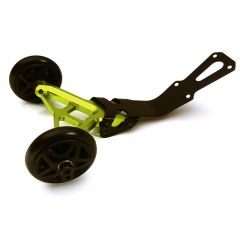 Billet Machined Wheelie bar, Green - Traxxas Rustler 4X4