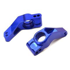 Billet Machined Rear Hub Carriers - Traxxas Rustler 4X4 (C28742BLUE)