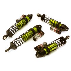 Integy Billet Machined Piggyback shock set, Green - Traxxas Stampede 4x4 & Rustler 4x4