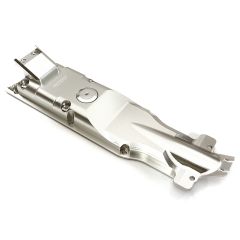 Billet Machined Alloy Center Skid Plate, Silver - Traxxas E-Revo 2.0