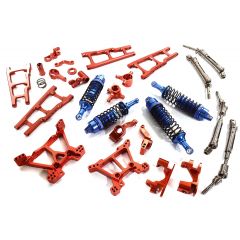 Integy Alloy Conversion Hop-Up Kit for Traxxas 1/10 Slash 4x4 - Rood