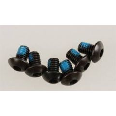 Screws, 4x6mm button-head machine (hex drive) (with threadlock) (6)