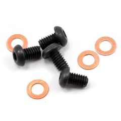 Bleeder Shock Cap Screw & Washers (4) (TLR5066)