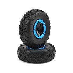 Front/Rear Premounted Tire (2): 1/18 4WD Temper (ECX41003)