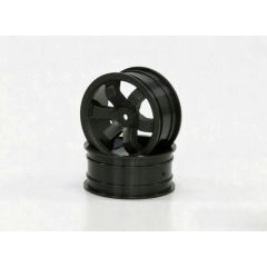 Front wheel black 2pcs (FAH-201BK)