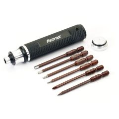 Fastrax handvat met wisselbare sleutels - 6 Delig (1.5/2.0/2.5/3.0mm/PH/FLAT)