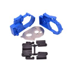 RPM Hybrid gearbox housing & rear mounts voor Traxxas Bandit/Rustler/Slash - Blauw