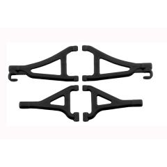 RPM Front Upper & Lower A-arms voor oa. Traxxas 1/16 E-Revo/Summit - Zwart