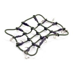 Luggage Net w/Hooks L130mm / W110mm (Unstretched) - Groen