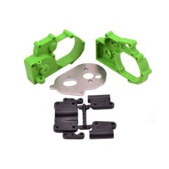 RPM Hybrid gearbox housing & rear mounts voor Traxxas Bandit/Rustler/Slash - Groen