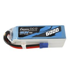 GensAce Lipo 45C 22.2 volt 6000mah met EC5 Stekker