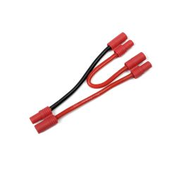 Y-kabel serieel 3.5mm goudstekker, silicone kabel 14AWG (1st)