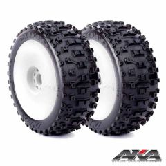 AKA Moto (Soft) banden op witte disc velgen voor 1/8 Buggy