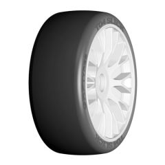 GRP GT-T04 Slick - XM7 Medium/Hard - Mounted On New Rigid White Wheel - 1 Pair