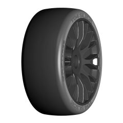 GRP GT T04 Slick - XM4 Soft/Medium - Mounted On New Flex Black Wheel - 1 Pair