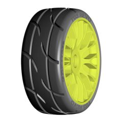 GRP GT T03 Revo - XB1 UltraSoft - Mounted On New Flex Yellow Wheel - 1 Pair