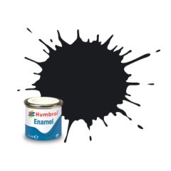 Humbrol Enamel NR.85 Coal Black Satin - 14ml