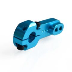 Aluminium servo hevel enkel, 30mm, Futaba (25T) - Blauw