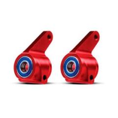 Traxxas Steering blocks, Rustler/Stampede/Bandit (2), 6061-T6 aluminum (red-anodized)/ 5x11mm ball bearings (4) (TRX-3636X)