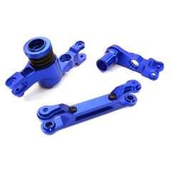 Integy Billet Machined Steering Bell Crank Set, Blue - Traxxas X-Maxx