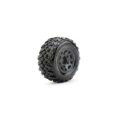 JetKo 1/10 Extreme SC King Cobra band op zwarte velg voor oa. Traxxas Slash (2WD: FR, 4x4: FR/RR)