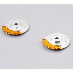 Killerbody Calliper Brake Disc 1/10 CNC Silver/Gold (2pcs)