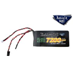 Killer RC 7.4V 2S 7200mAh RX lipo accu (Oa. Losi 5-Ive)