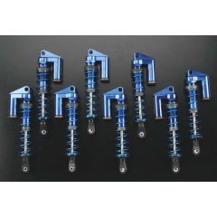 Integy MSR4 Shocks w/piggyback Blauw voor Traxxas E-Maxx/T-Maxx