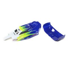 Losi - Body & Wing, Blue/White: Mini-B (LOS210019)