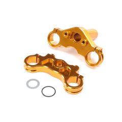 Losi - Aluminium Triple Clamp Set, Gold: Promoto-MX (LOS364005)